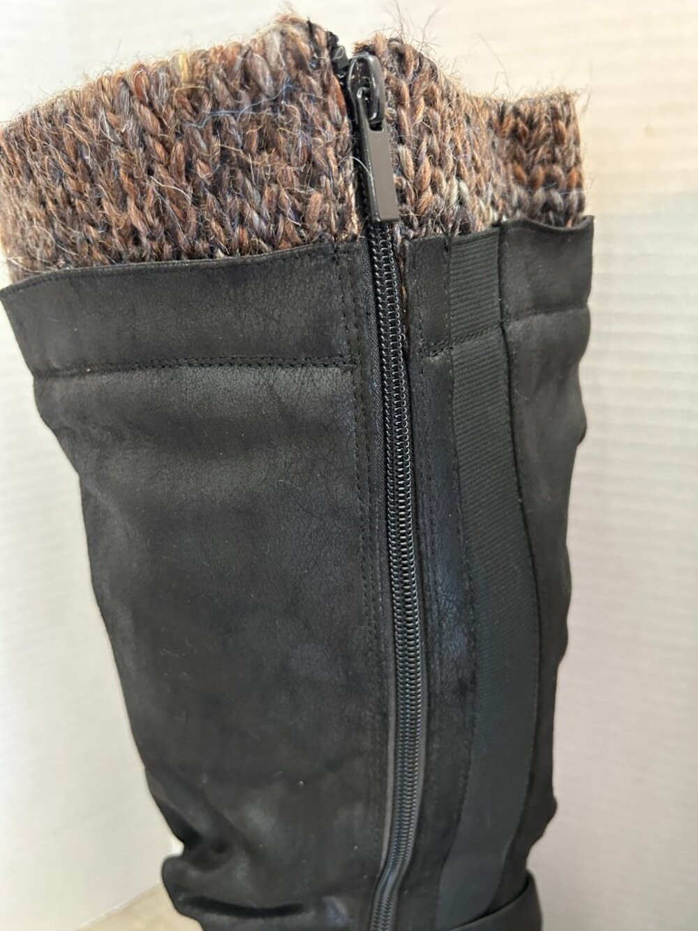New without box Torrid Black Sweater Trimmed Knee-High Slouch Boots - Picture 8 of 8